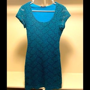 Body Con Laced blue dress.